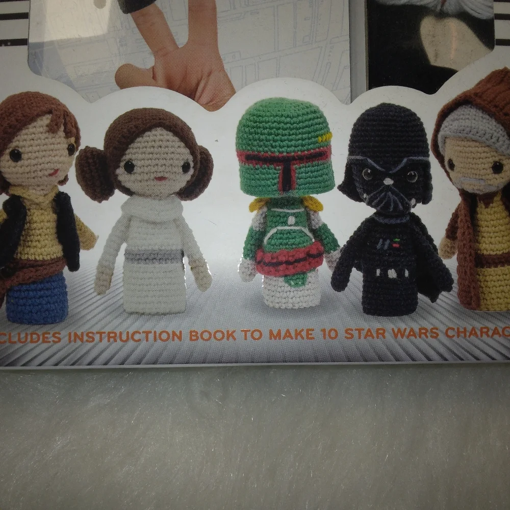 YARN AMIGURUMI kit, Star Wars Crochet Finger Puppets kit